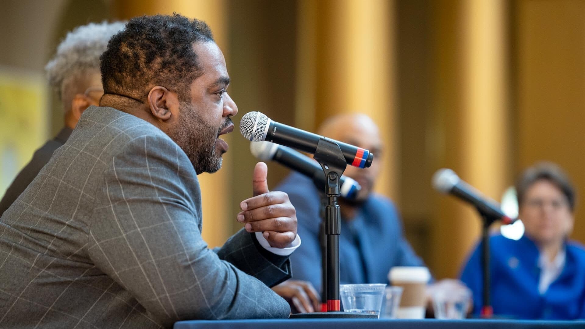 Joseph Richardson, the Joel and Kim Feller Endowed Professor of African American studies and Anthropology, speaks in a panel at the group's inaugural regional conference