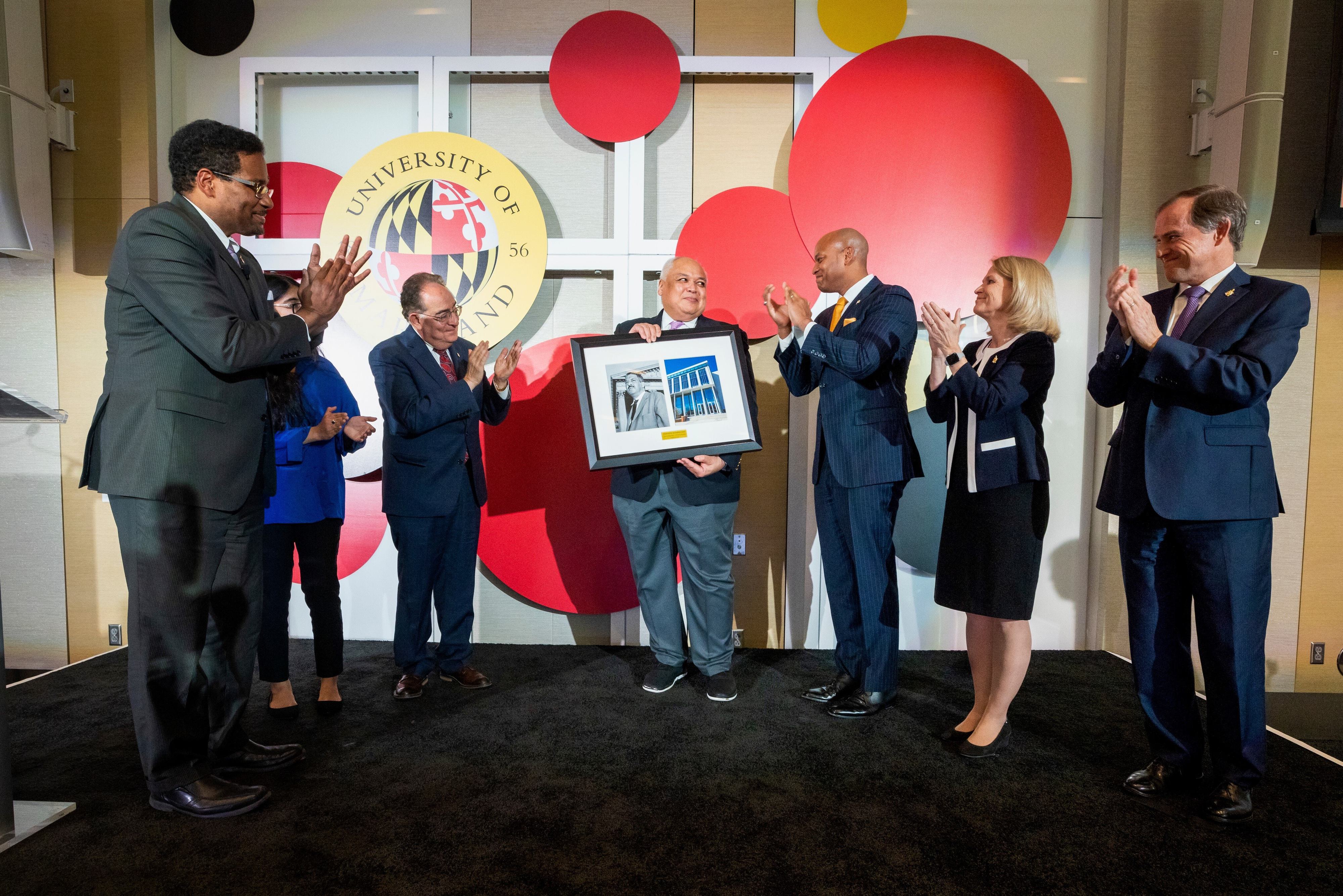 Joined by Thurgood Marshall Jr., Governor Wes Moore, and state and local officials, the UMD community gathered to celebrate the official naming of Thurgood Marshall Hall