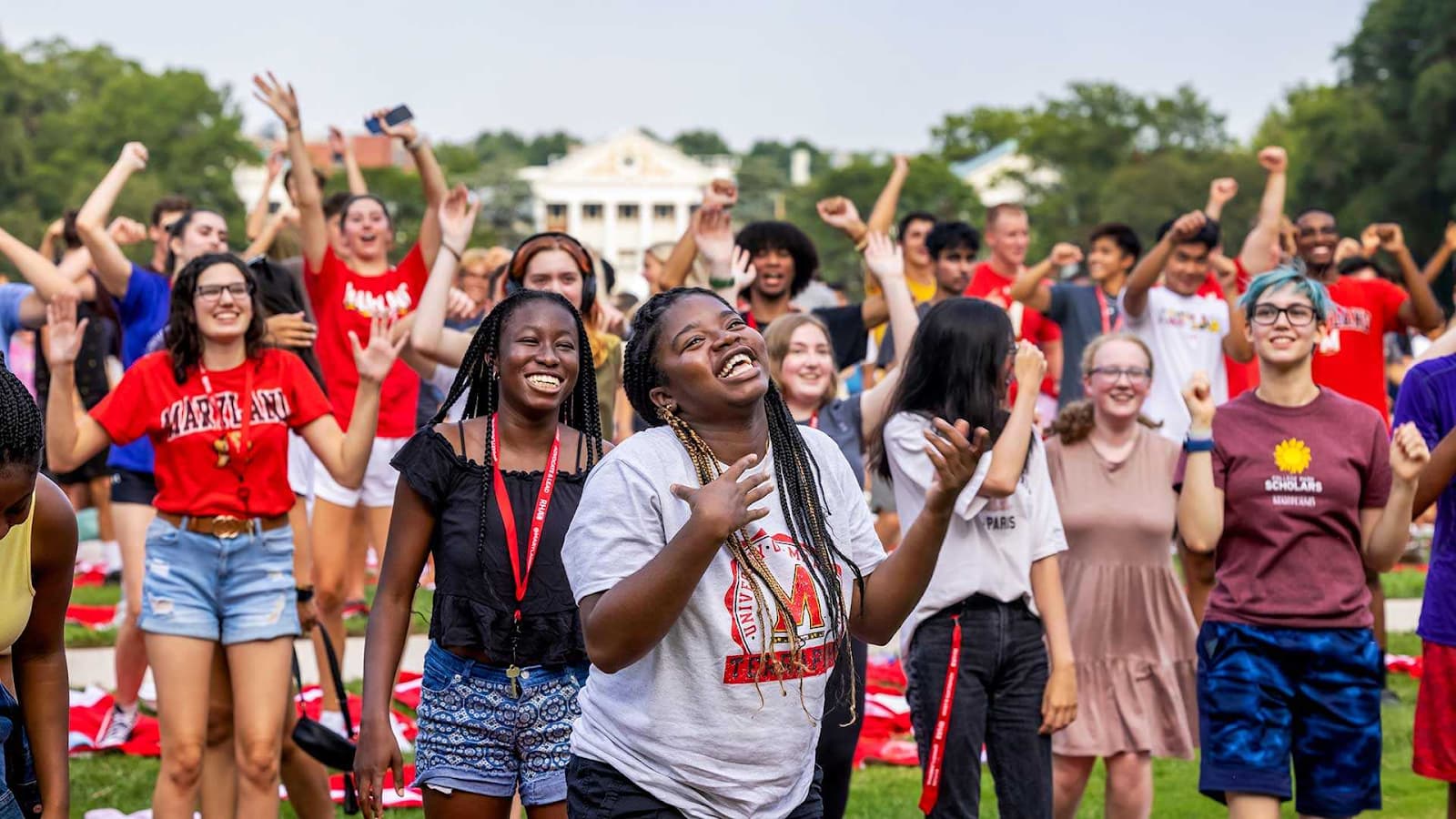 Students dancing at Maryland Day